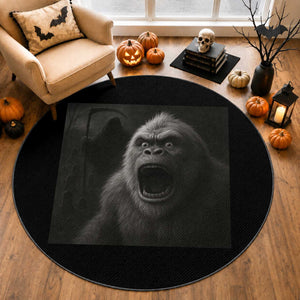 Funny Bigfoot Sasquatch Halloween The Grim Reaper Round Rug