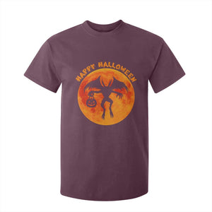 Funny Halloween Mothman Cryptid Creatures T Shirt For Kid TS11 Maroon Print Your Wear