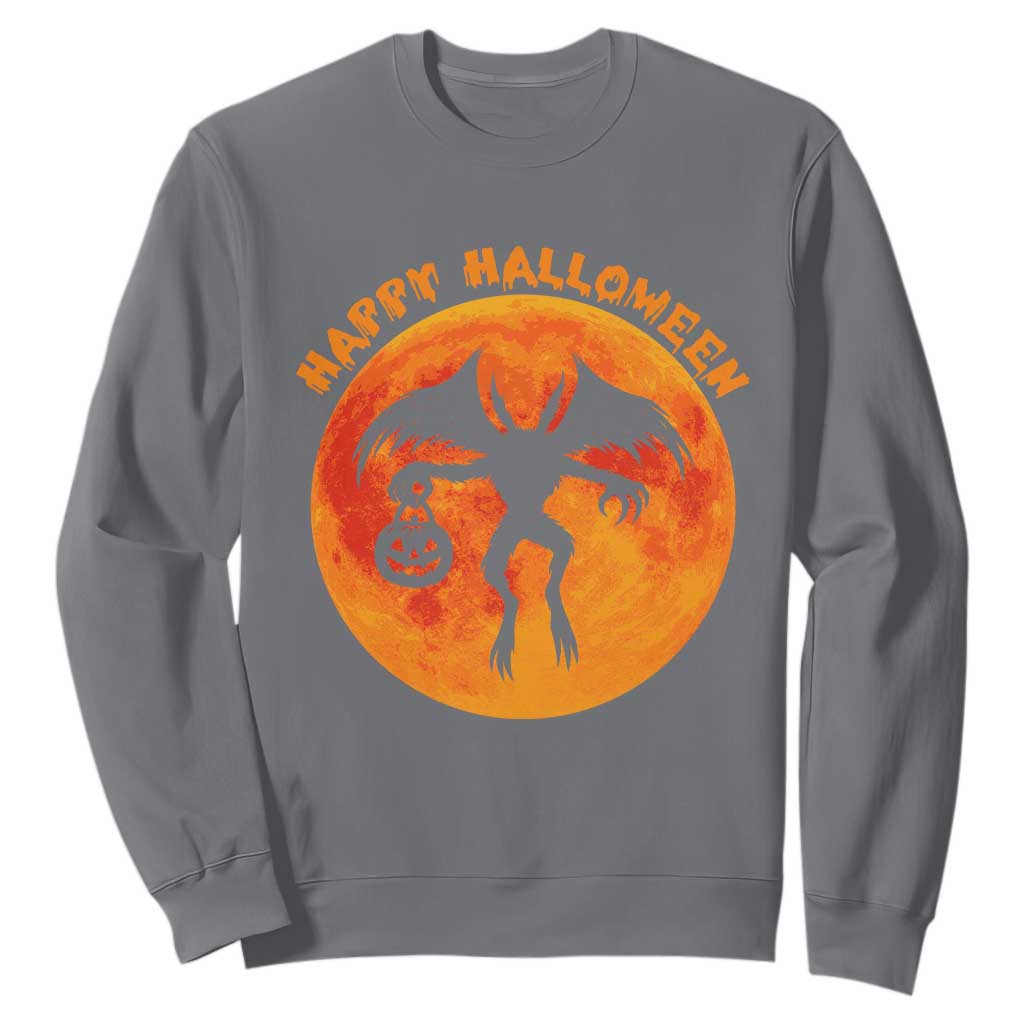Funny Halloween Mothman Cryptid Creatures Sweatshirt TS11 Charcoal Print Your Wear