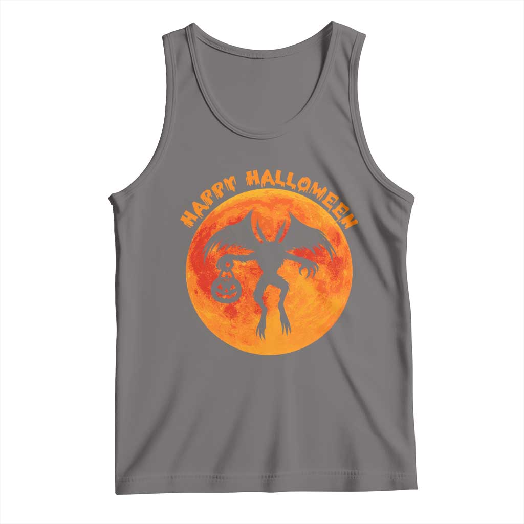 Funny Halloween Mothman Cryptid Creatures Tank Top TS11 Deep Heather Print Your Wear