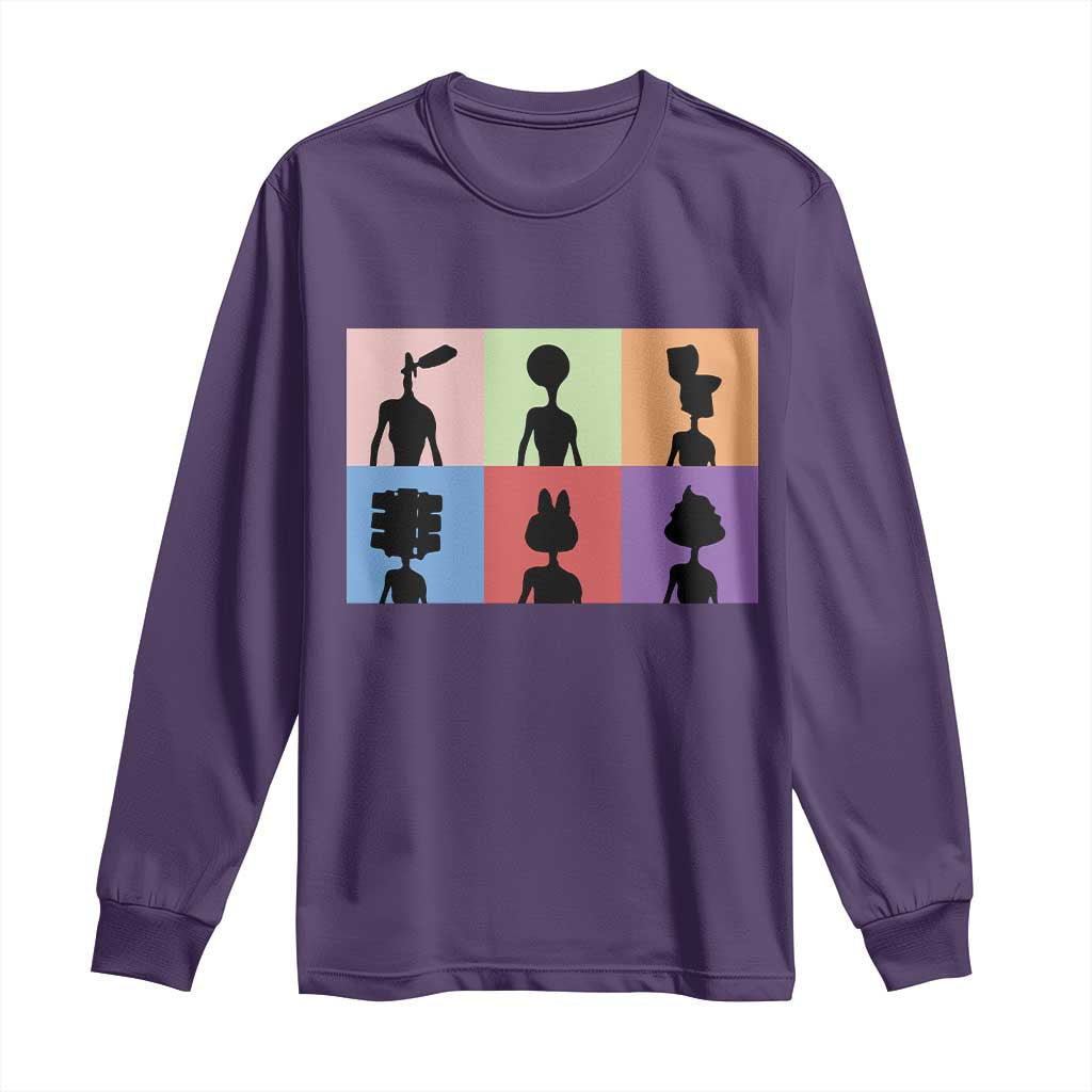 Funny Siren Head Long Sleeve Shirt Supernatural Cryptid Horror Monster TS11 Purple Print Your Wear