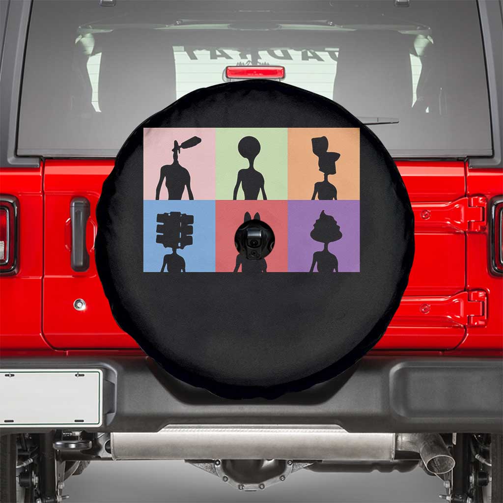 Funny Siren Head Spare Tire Cover Supernatural Cryptid Horror Monster TS11 Black Print Your Wear