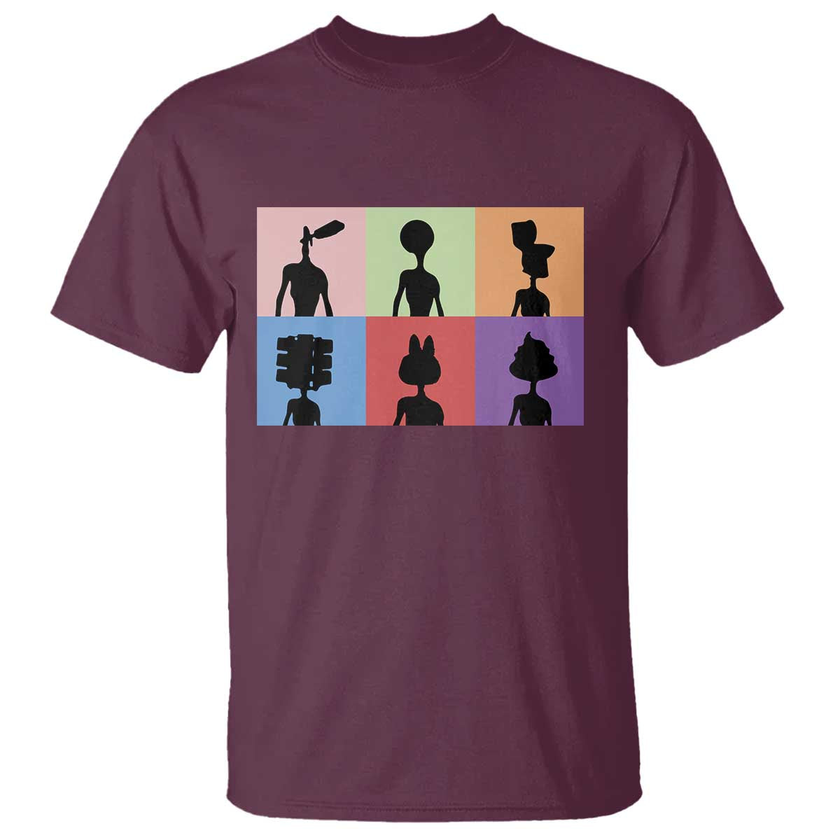 Funny Siren Head T Shirt Supernatural Cryptid Horror Monster TS11 Maroon Print Your Wear