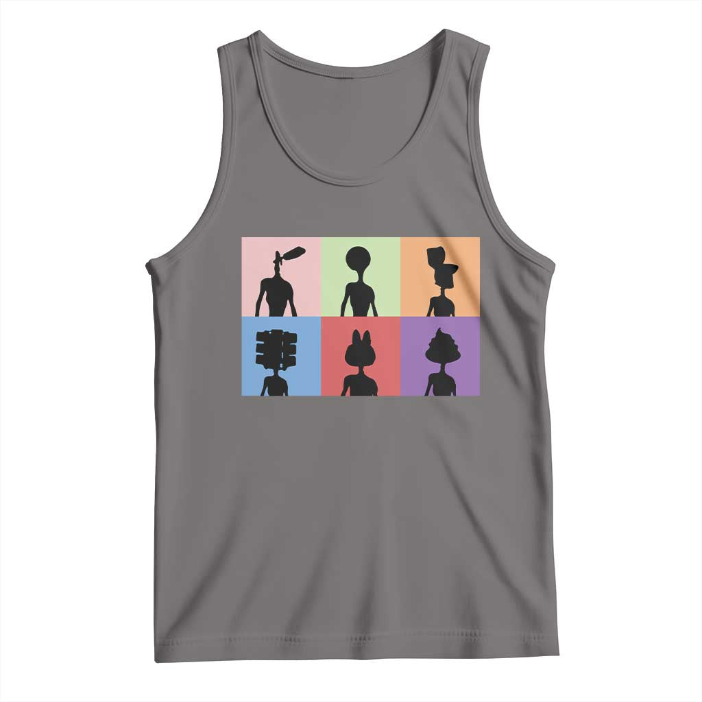 Funny Siren Head Tank Top Supernatural Cryptid Horror Monster TS11 Deep Heather Print Your Wear