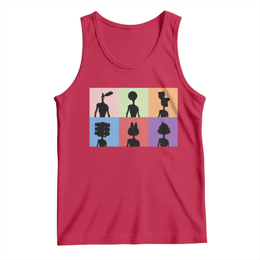 Funny Siren Head Tank Top Supernatural Cryptid Horror Monster TS11 Red Print Your Wear