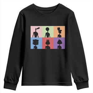 Funny Siren Head Youth Sweatshirt Supernatural Cryptid Horror Monster TS11 Black Print Your Wear