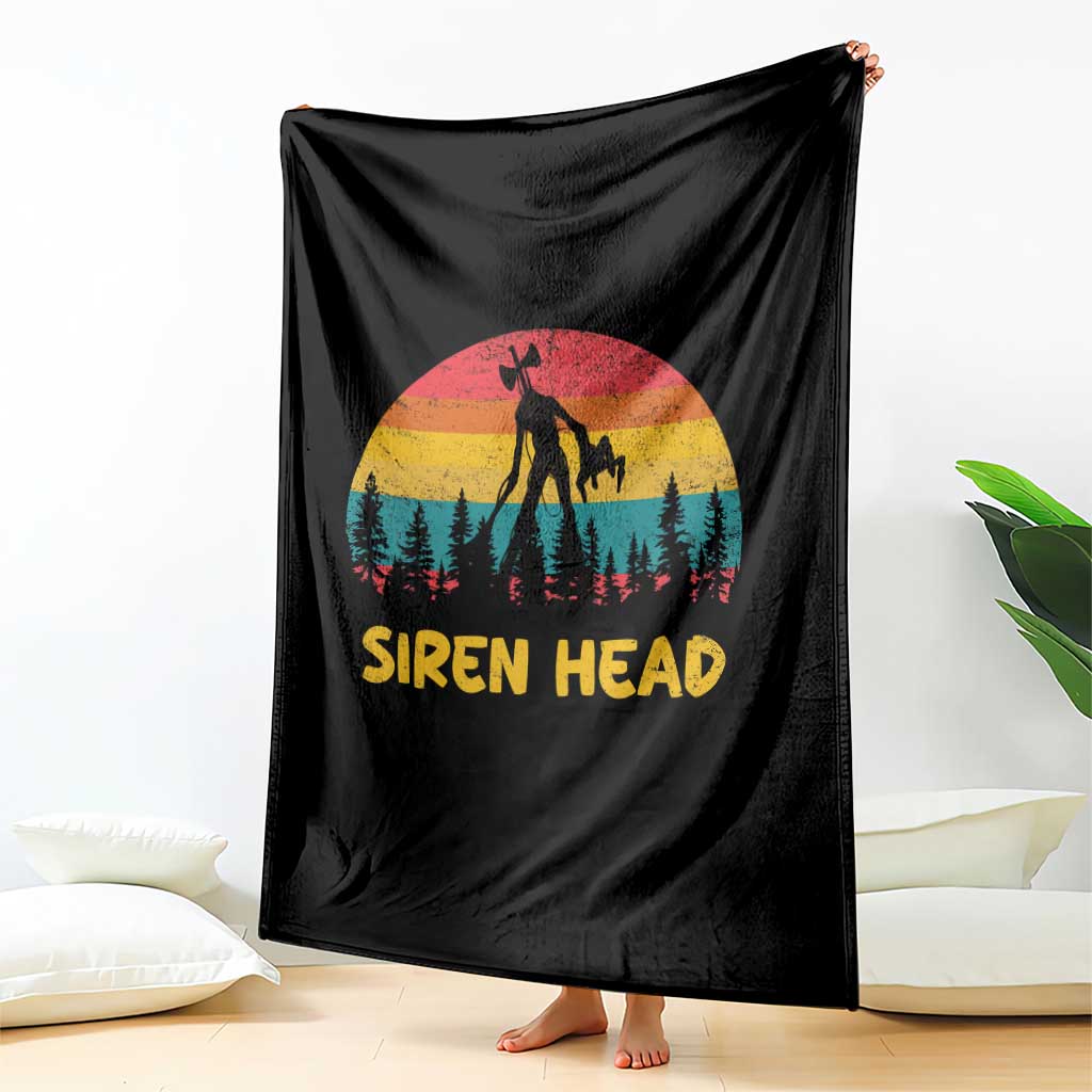 Siren Head Throw Blanket Retro Supernatural Cryptid Horror Monster TS11 Print Your Wear