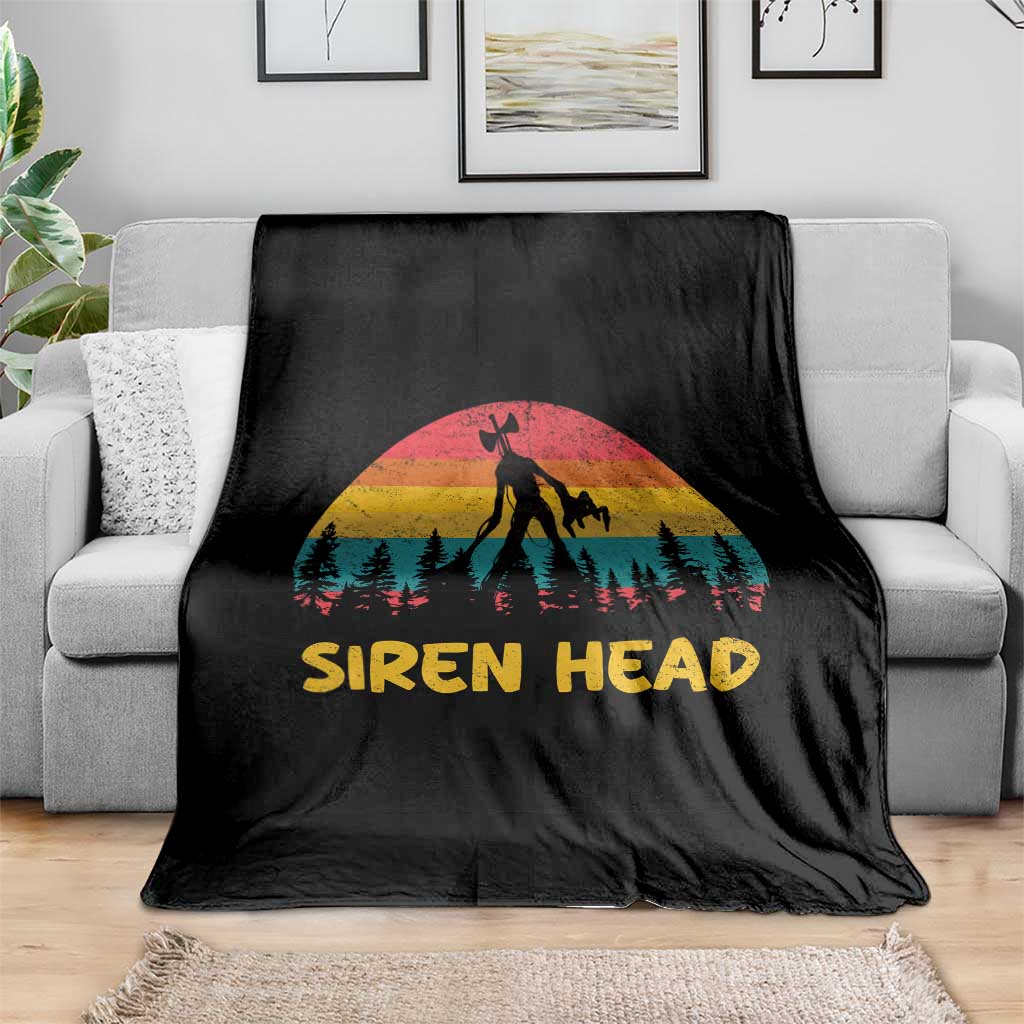 Siren Head Throw Blanket Retro Supernatural Cryptid Horror Monster TS11 Print Your Wear