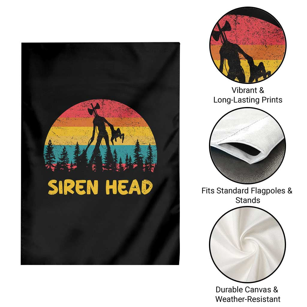 Siren Head Garden Flag Retro Supernatural Cryptid Horror Monster TS11 Print Your Wear