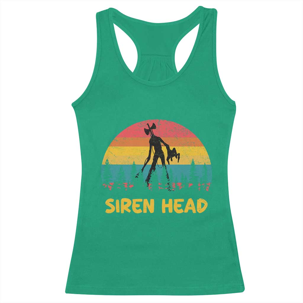 Siren Head Racerback Tank Top Retro Supernatural Cryptid Horror Monster TS11 Irish Green Print Your Wear
