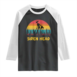 Siren Head Raglan Shirt Retro Supernatural Cryptid Horror Monster TS11 Black White Print Your Wear