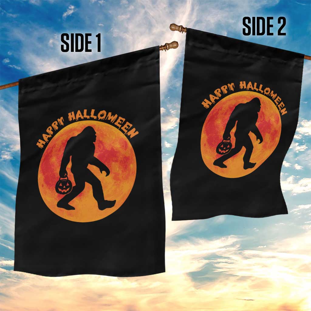 Funny Halloween Bigfoot Garden Flag Sasquatch Full Moon Jack O Lantern TS11 Print Your Wear