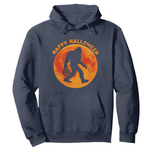 Funny Halloween Bigfoot Hoodie Sasquatch Full Moon Jack O Lantern TS11 Navy Print Your Wear