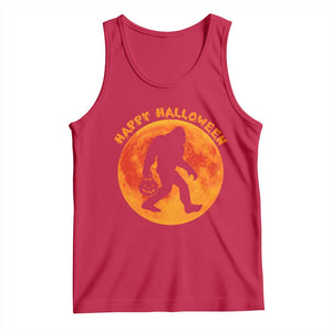 Funny Halloween Bigfoot Tank Top Sasquatch Full Moon Jack O Lantern TS11 Red Print Your Wear