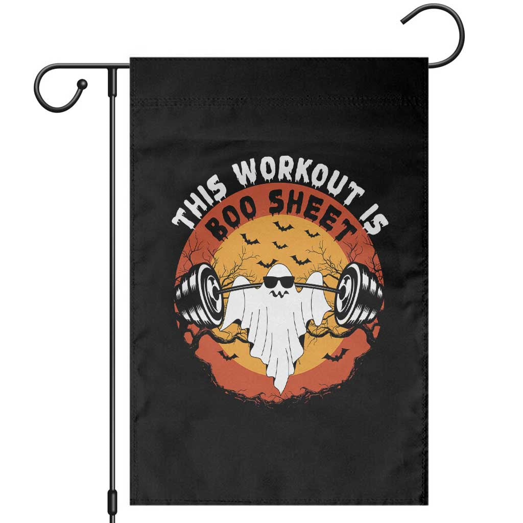 Funny Halloween Gym Fitness Garden Flag This Workout Is Boo Sheet Ghost Humor