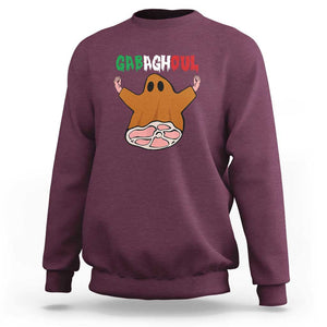 Funny Halloween Sweatshirt Gabaghoul Ghost Italian Flag Ham TS11 Maroon Print Your Wear