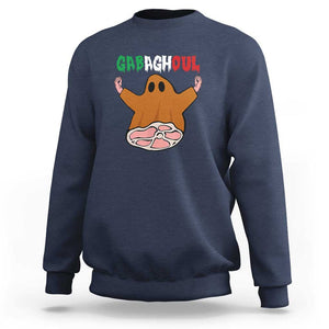 Funny Halloween Sweatshirt Gabaghoul Ghost Italian Flag Ham TS11 Navy Print Your Wear