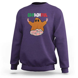 Funny Halloween Sweatshirt Gabaghoul Ghost Italian Flag Ham TS11 Purple Print Your Wear