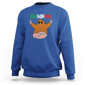 Funny Halloween Sweatshirt Gabaghoul Ghost Italian Flag Ham TS11 Royal Blue Print Your Wear