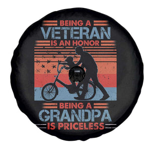 Veteran Grandpa Spare Tire Cover Being A Veteran Is An Honor Being A Grandpa Is Priceless TS11 Print Your Wear