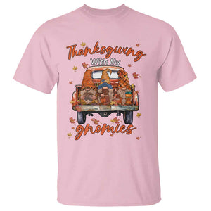 Thanksgiving Day T Shirt Thanksgiving With My Gnomies Car Fall Season TS11 Light Pink Print Your Wear