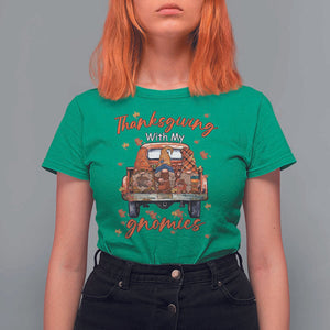 Thanksgiving Day T Shirt For Women Thanksgiving With My Gnomies Car Fall Season TS11 Irish Green Print Your Wear