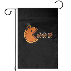 Funny Thanksgiving Pumpkin Pie Eating Turkey Video Game Lover Garden Flag