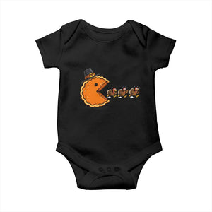 Funny Thanksgiving Pumpkin Pie Eating Turkey Video Game Lover Baby Onesie