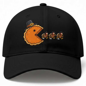 Funny Thanksgiving Pumpkin Pie Eating Turkey Video Game Lover Baseball Cap
