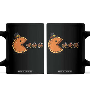 Funny Thanksgiving Pumpkin Pie Eating Turkey Video Game Lover Coffee Mug