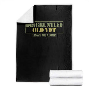 Disgruntled Old Veteran Leave Me Alone Throw Blanket Funny Grumpy Old Vet Military