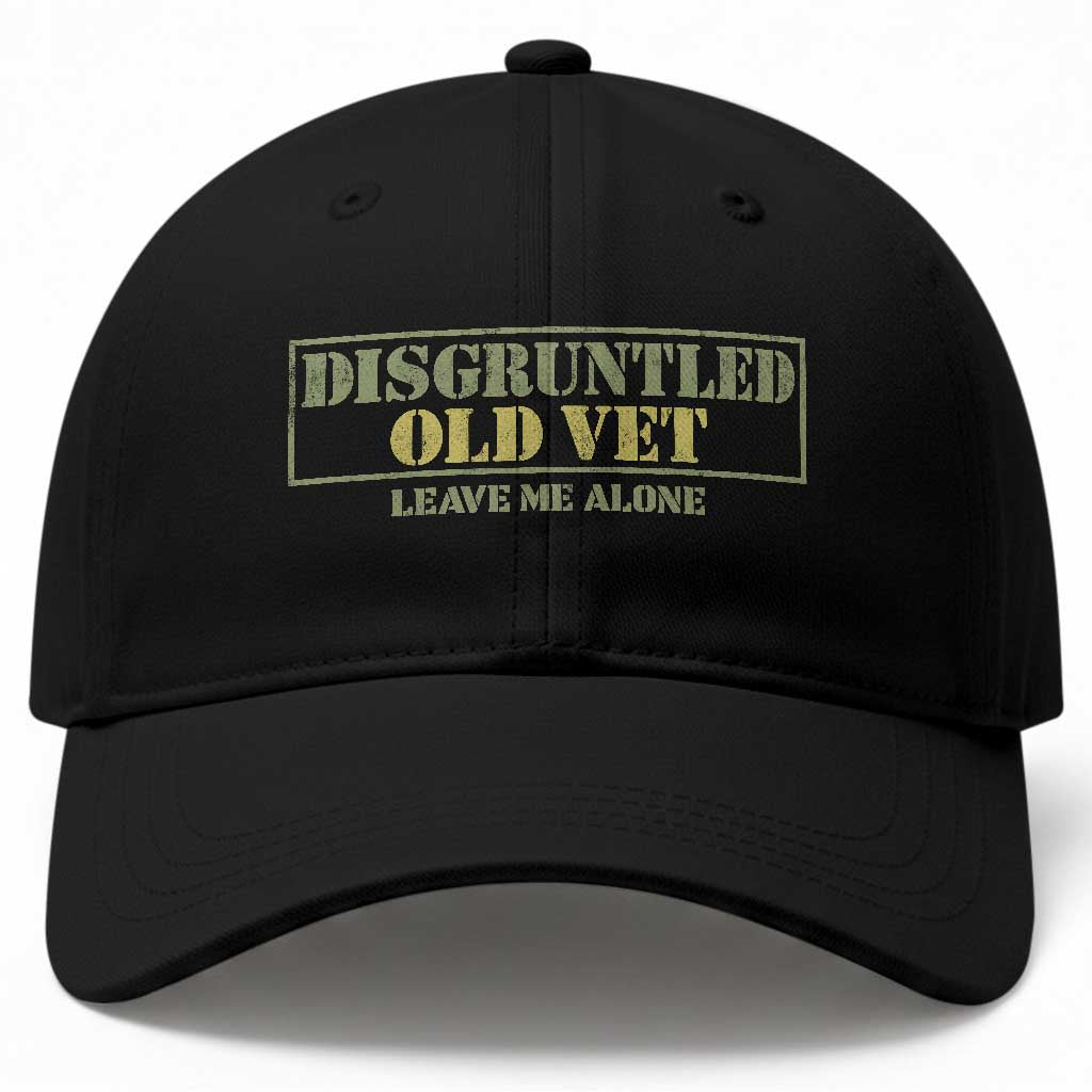 Disgruntled Old Veteran Leave Me Alone Baseball Cap Funny Grumpy Old Vet Military