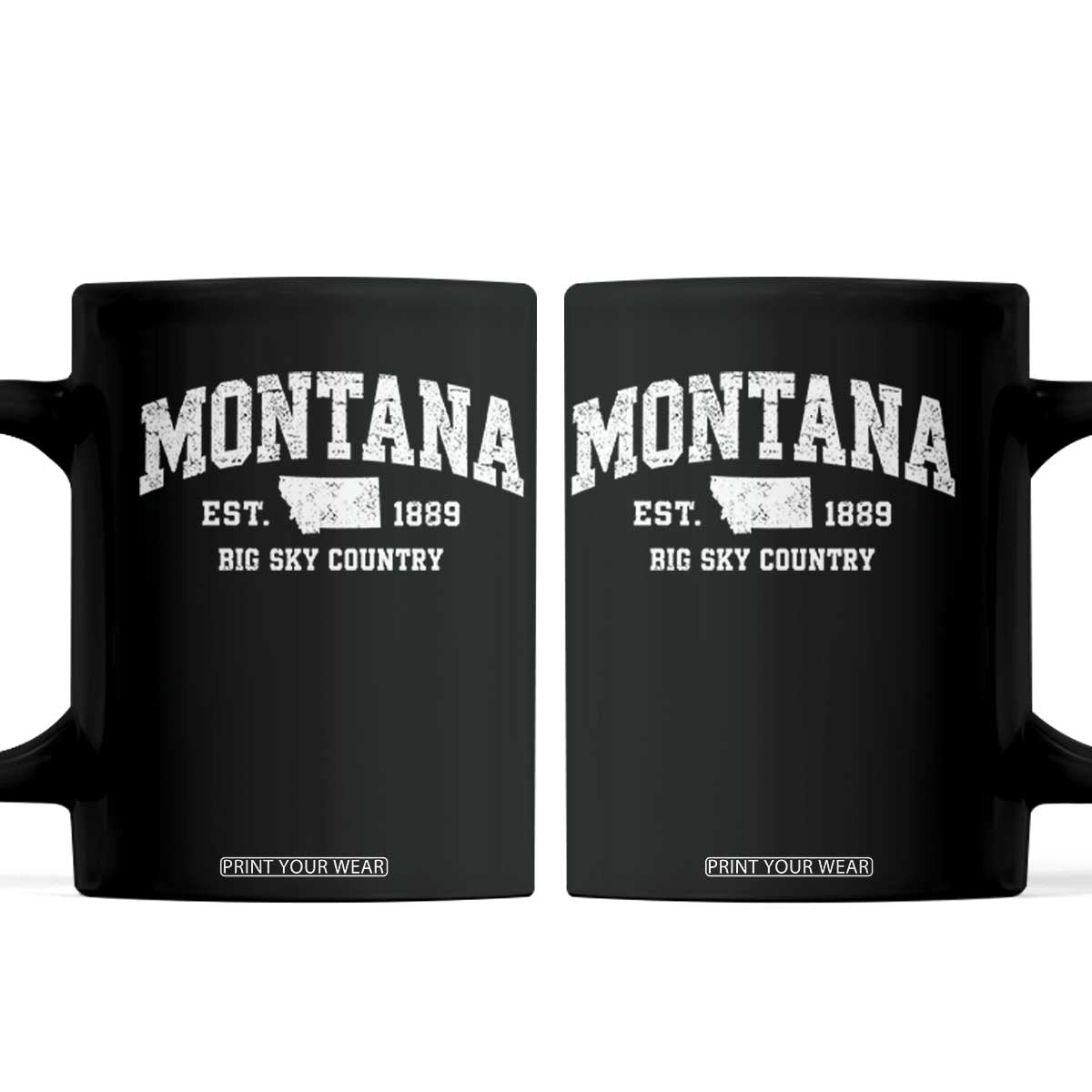 Montana Big Sky Country Coffee Mug MT Vintage Athletic Style