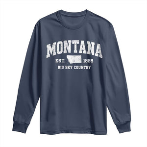 Montana Big Sky Country Long Sleeve Shirt MT Vintage Athletic Style