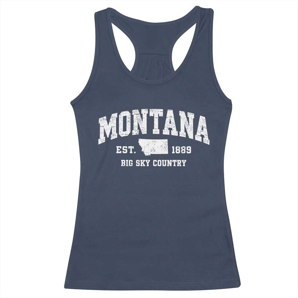 Montana Big Sky Country Racerback Tank Top MT Vintage Athletic Style