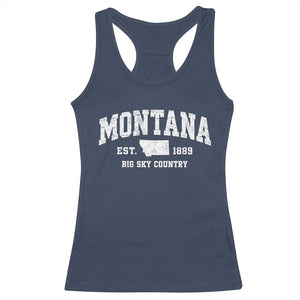 Montana Big Sky Country Racerback Tank Top MT Vintage Athletic Style
