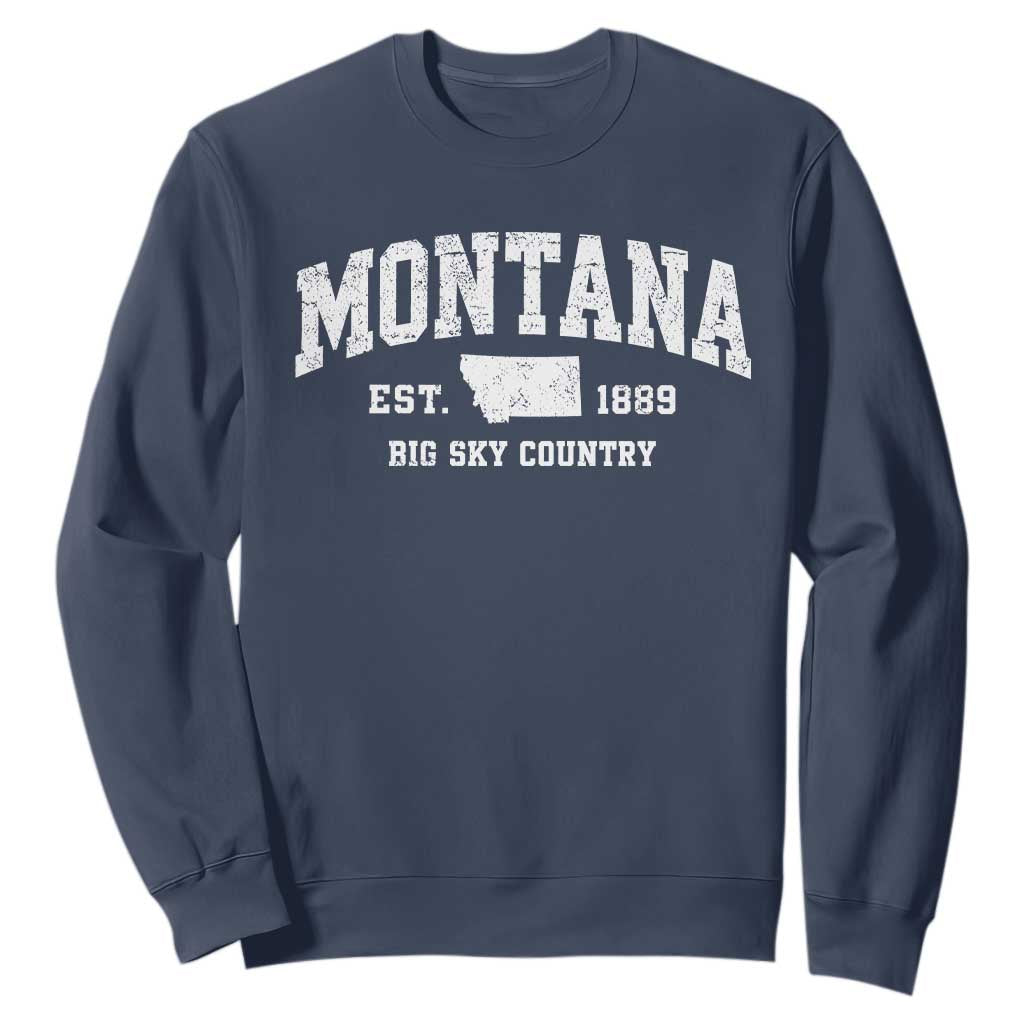 Montana Big Sky Country Sweatshirt MT Vintage Athletic Style