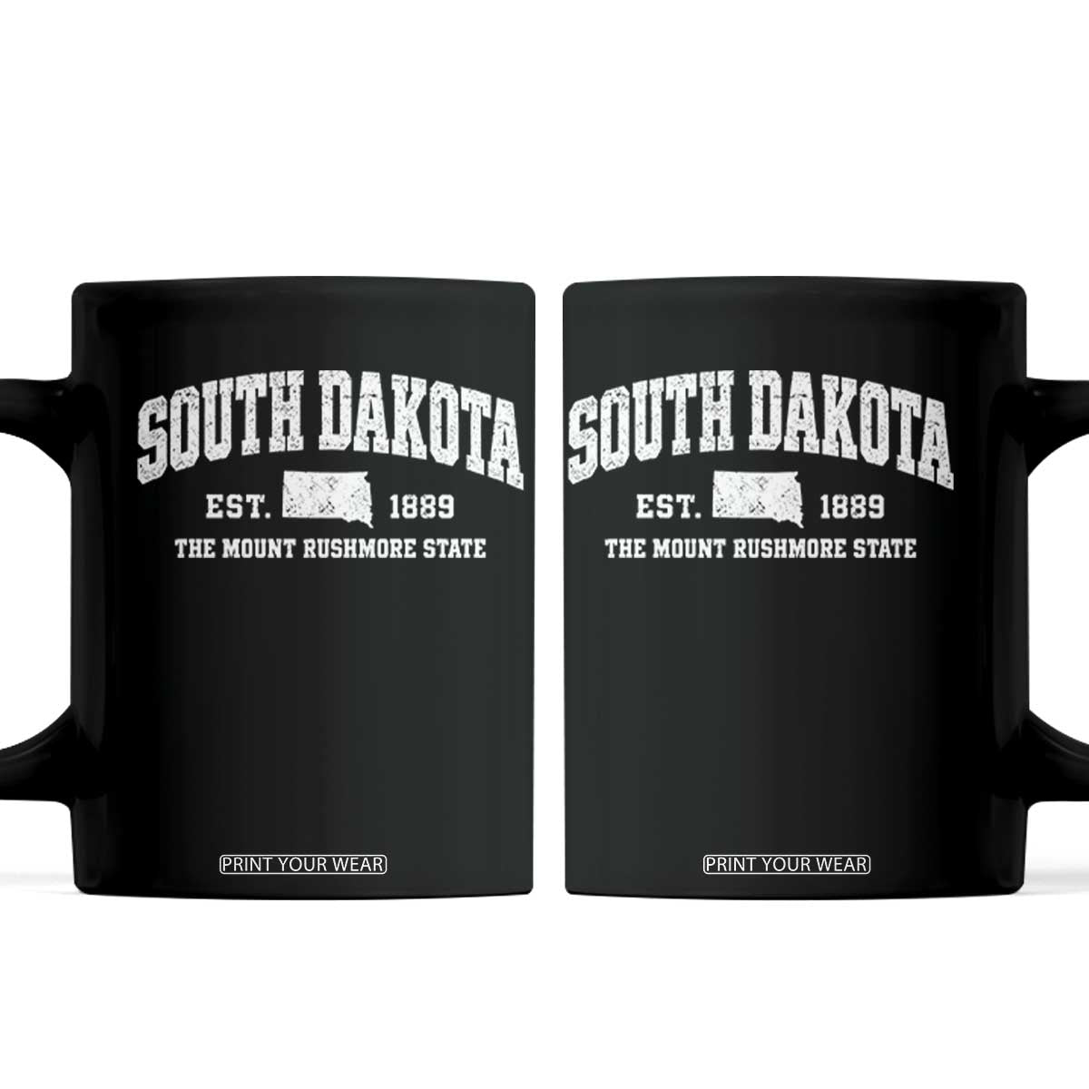 South Dakota The Mount Rushmore State Coffee Mug SD Vintage Athletic Style