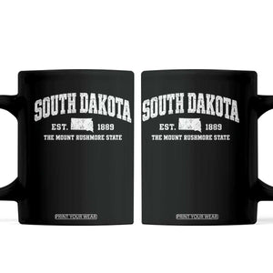 South Dakota The Mount Rushmore State Coffee Mug SD Vintage Athletic Style