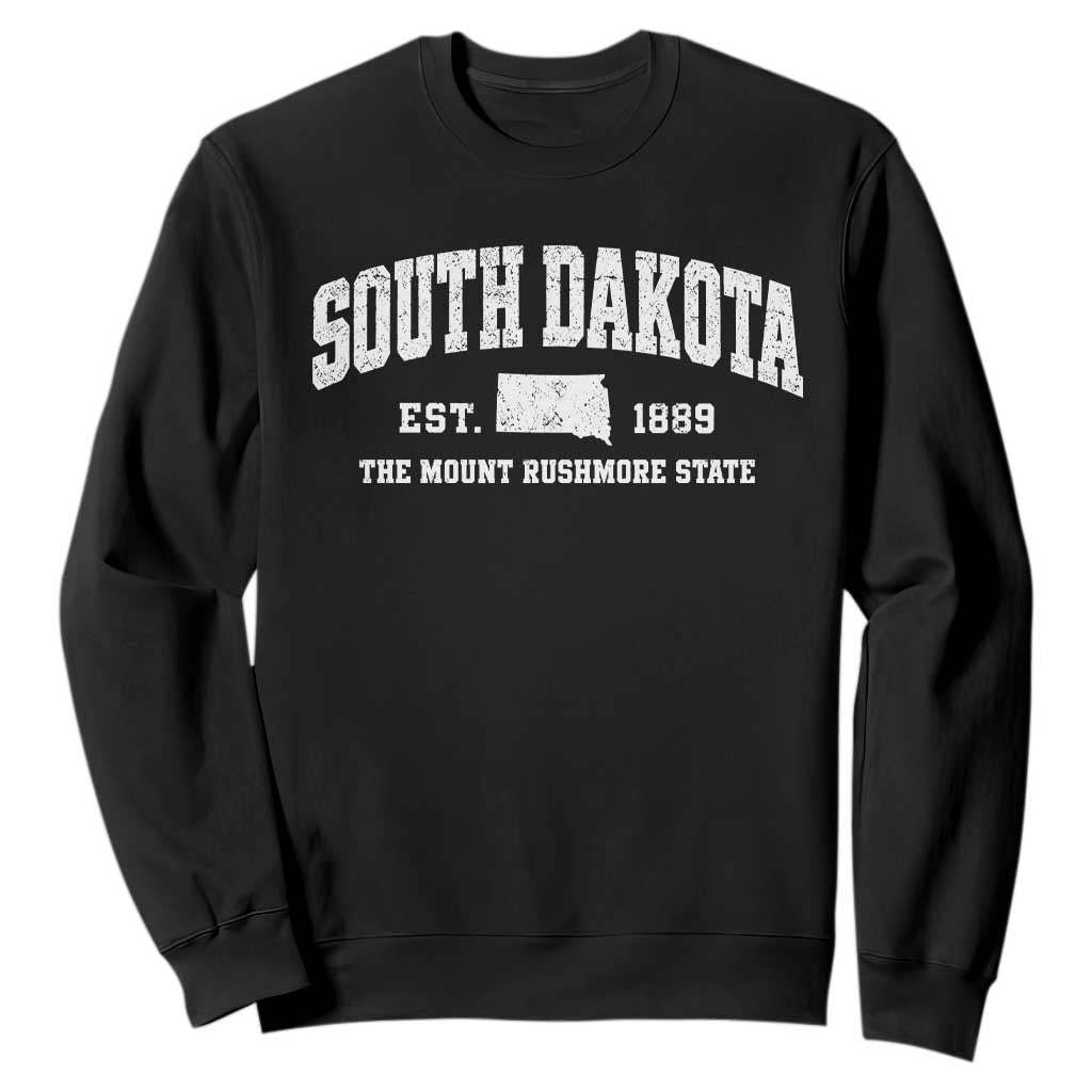 South Dakota The Mount Rushmore State Sweatshirt SD Vintage Athletic Style