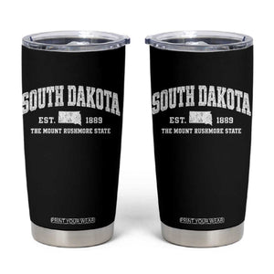 South Dakota The Mount Rushmore State Tumbler Cup SD Vintage Athletic Style