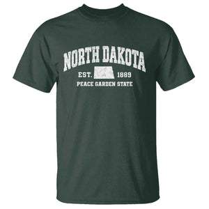 North Dakota Peace Garden State T Shirt ND Vintage Athletic Style