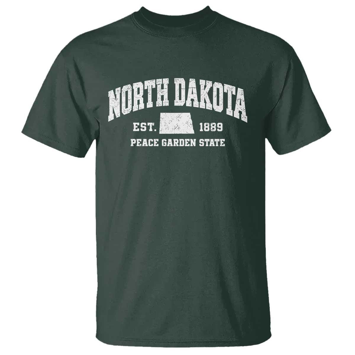 North Dakota Peace Garden State T Shirt ND Vintage Athletic Style