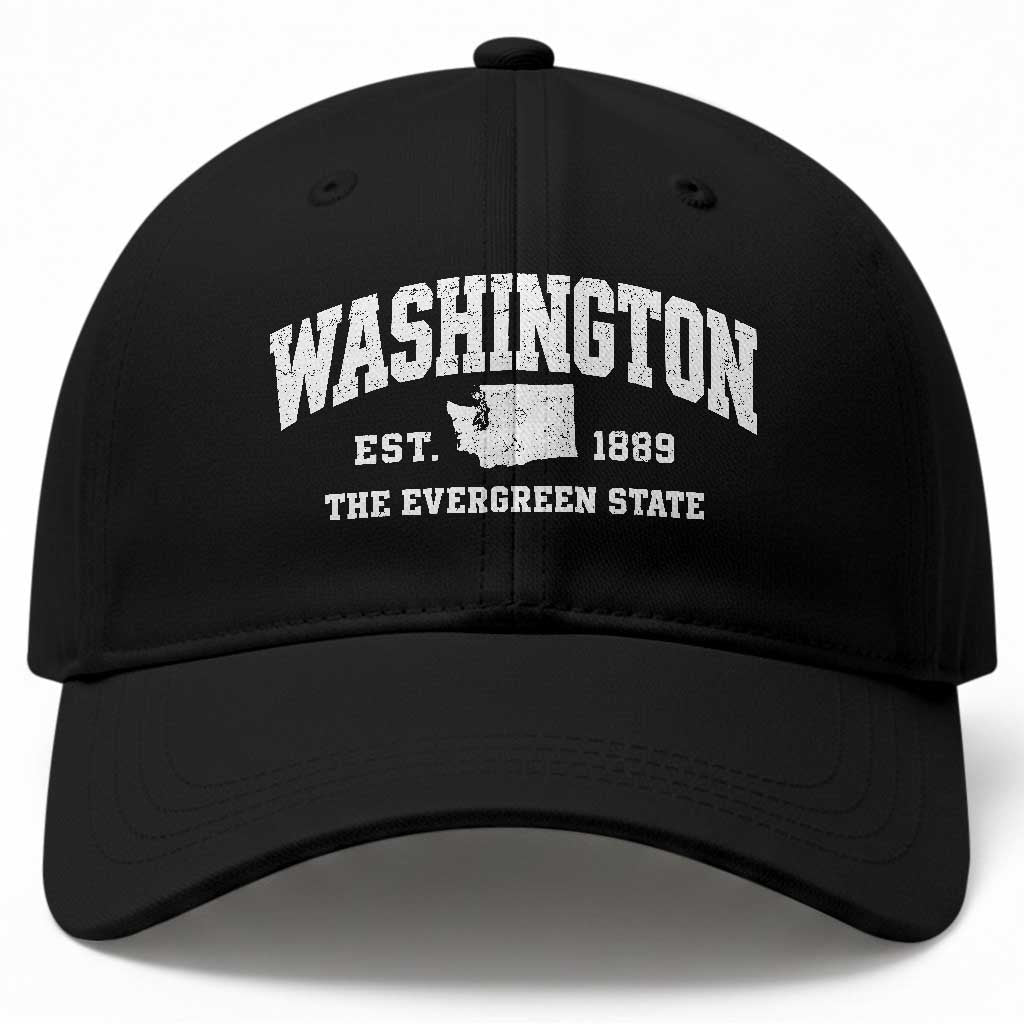 Washington The Evergreen State PNW Vintage Pride Baseball Cap