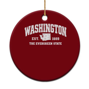 Washington The Evergreen State PNW Vintage Pride Ceramic Ornament