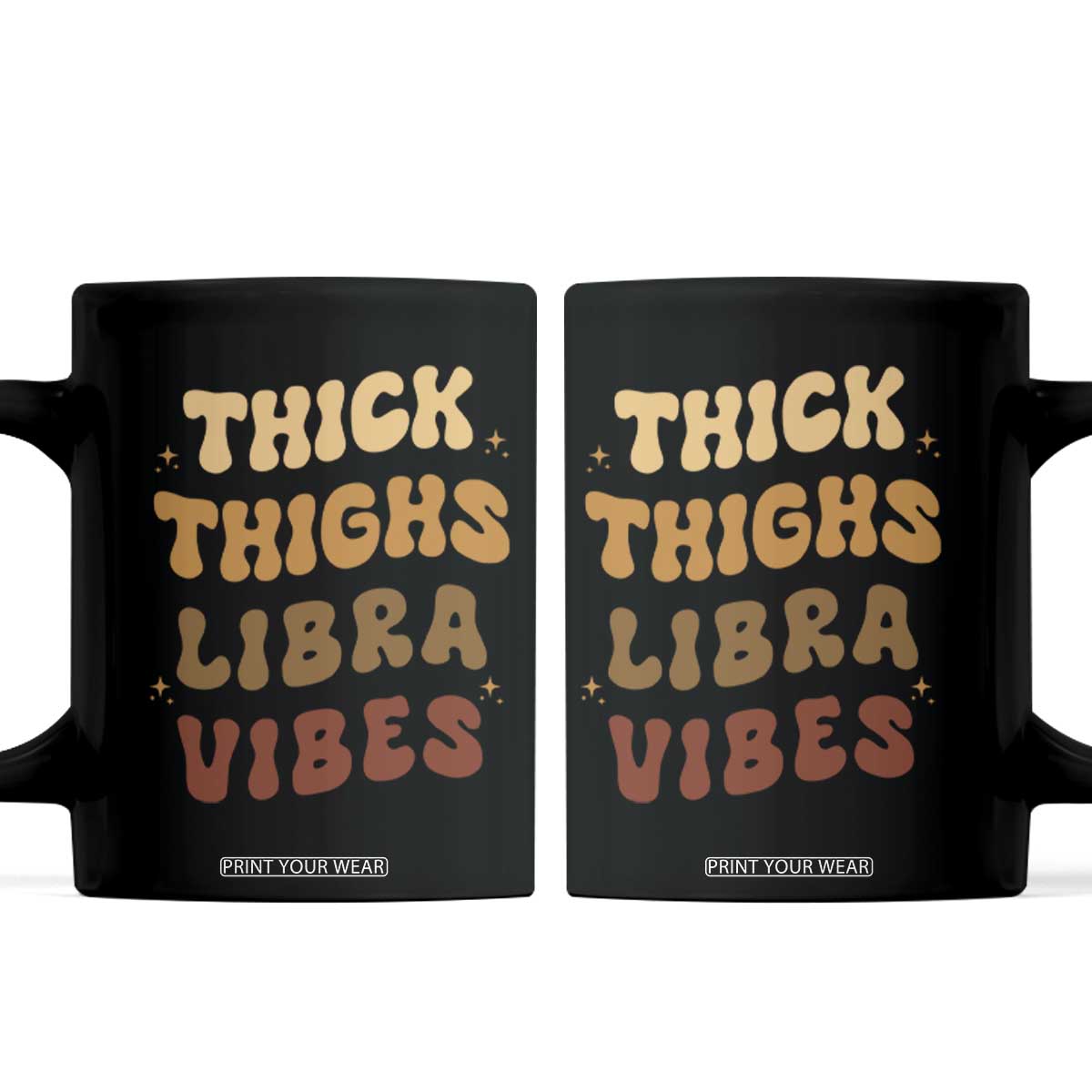 Thick Thighs Libra Vibes Zodiac Melanin Coffee Mug African American Black Queen