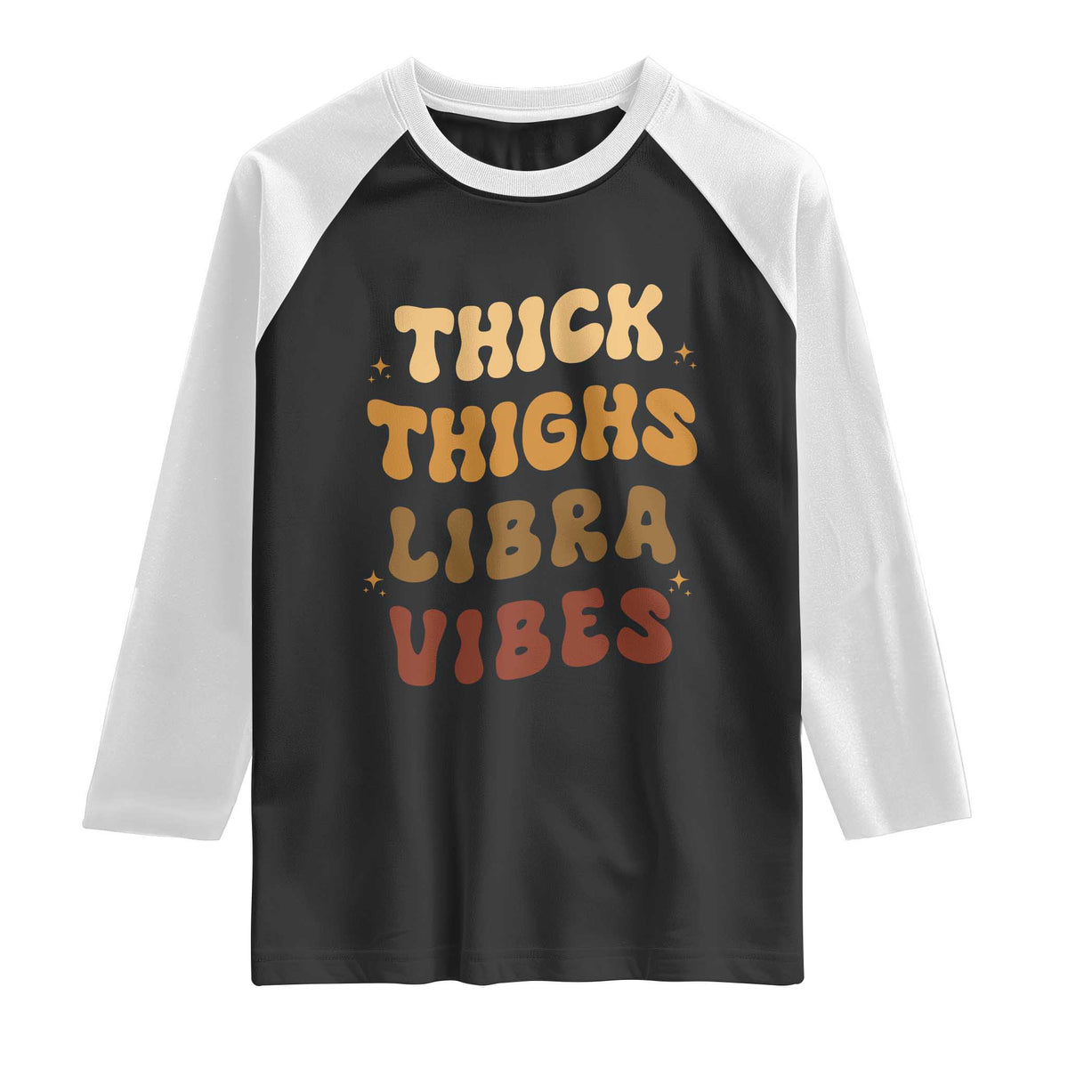 Thick Thighs Libra Vibes Zodiac Melanin Raglan Shirt African American Black Queen