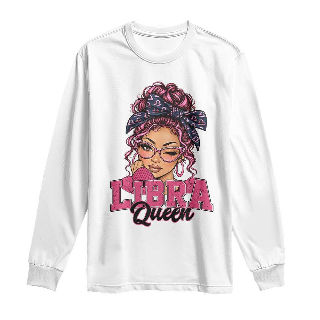 Libra Queen Long Sleeve Shirt October Birthdays Zodiac Astrology Horoscope Gift