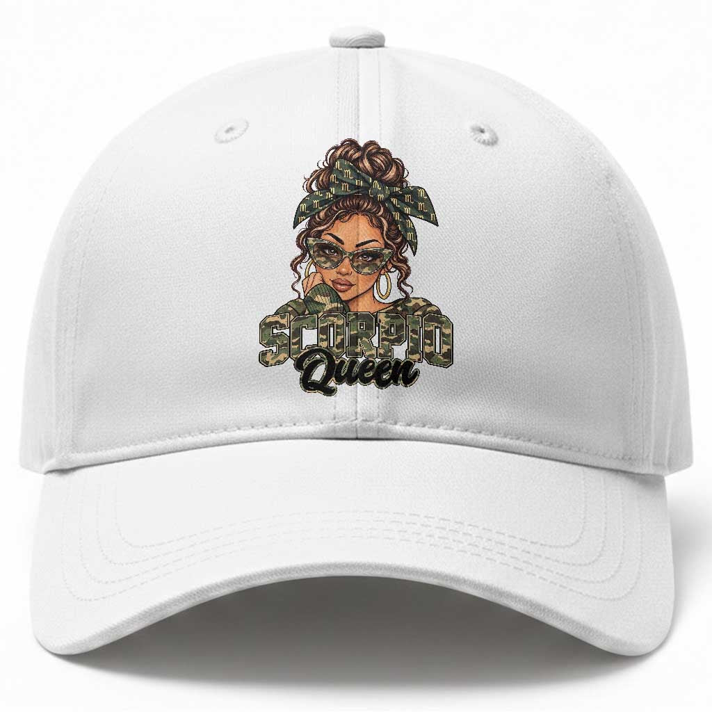 Scorpio Queen Baseball Cap November Birthdays Camo Zodiac Astrology Horoscope Gift