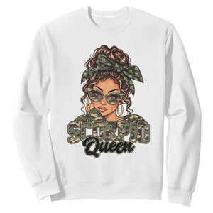 Scorpio Queen Sweatshirt November Birthdays Camo Zodiac Astrology Horoscope Gift